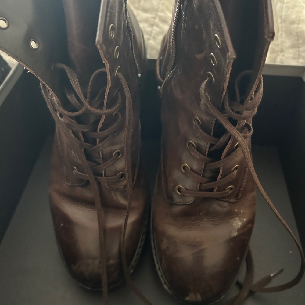 Thursday Boot Company Gray and White Combat Boots - Picture 5 of 7